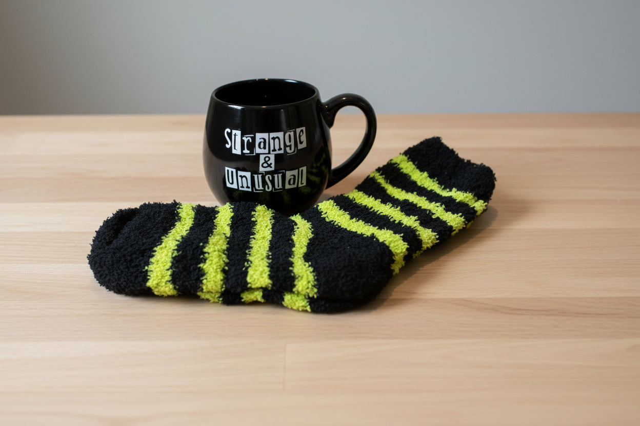 Mugg Strange & unusual + sockor