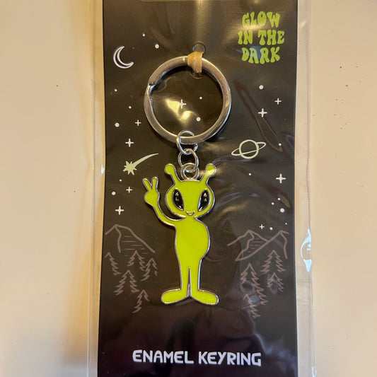 Nyckelring självlysande alien