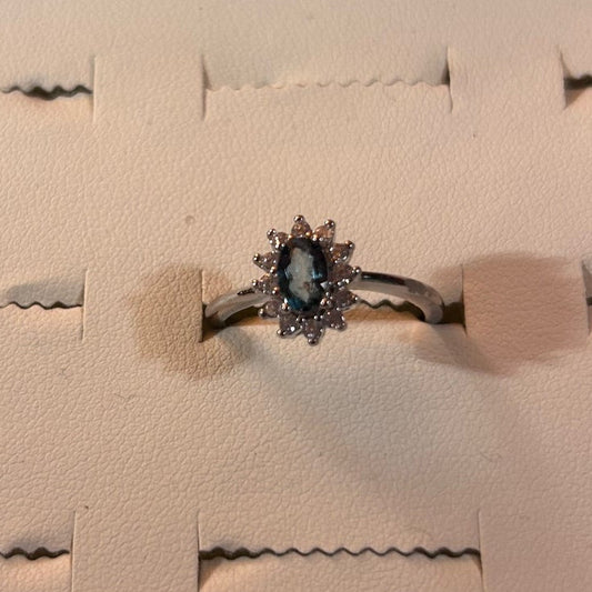 Ring Topas blå