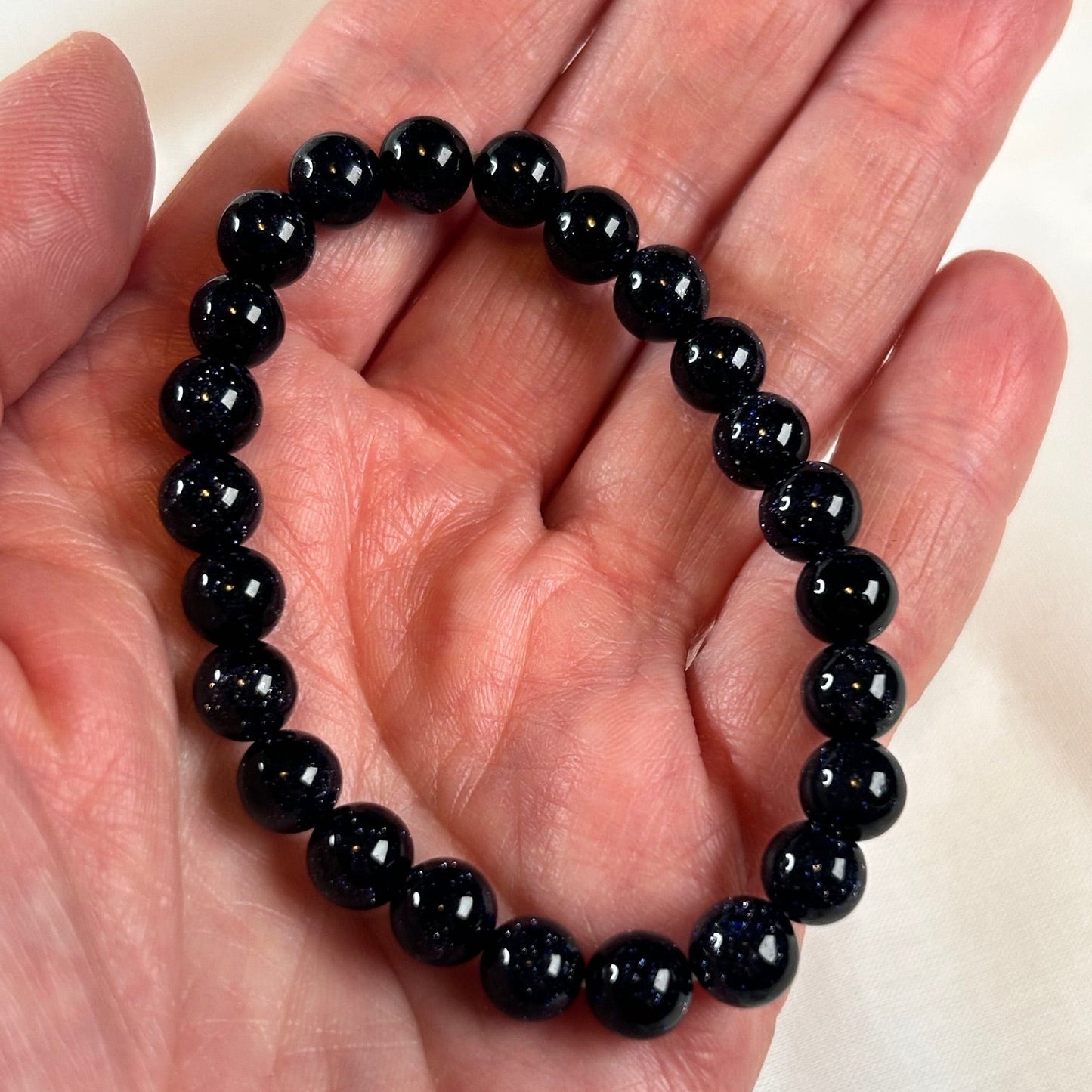 Armband Sandsten blå 8 mm