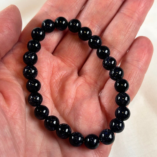 Armband Sandsten blå 8 mm
