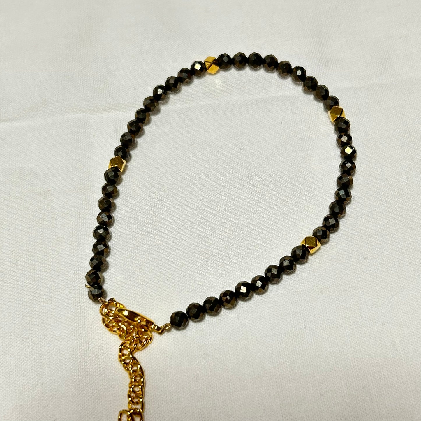 Armband Pyrit fasetterad 3 mm